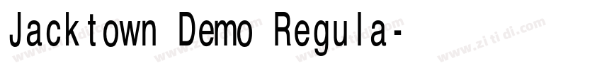 Jacktown Demo Regula字体转换